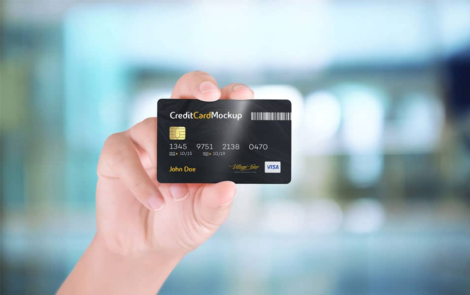 Free Credit Card Mockup With 4 Unique Holding Positions