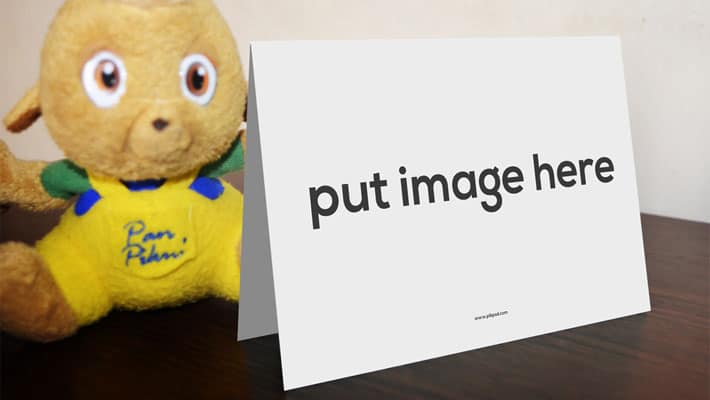 Free Desk Postcard Mockup PSD