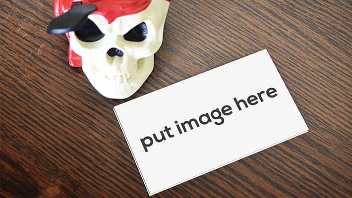 Free Desk Table Business Card Mockup PSD