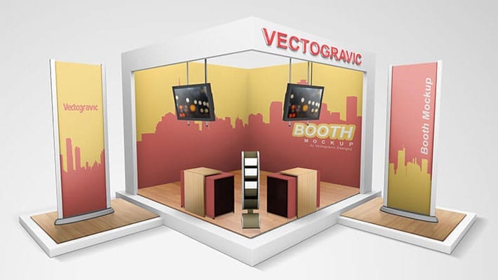 Free Display Booth Mockup