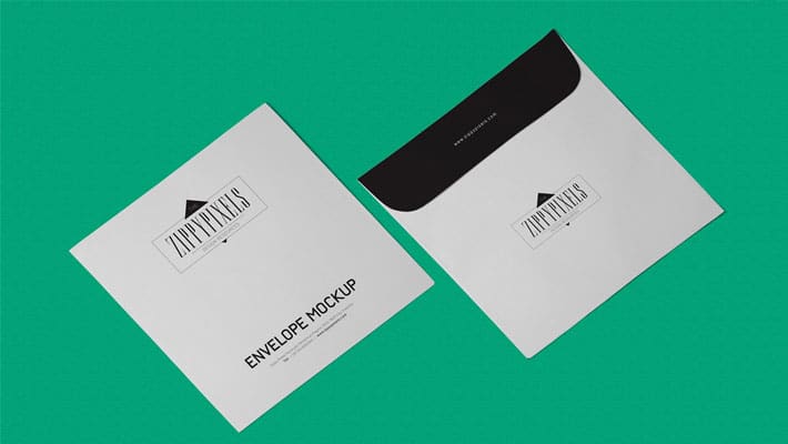 Free Envelope Mockup PSD In Isometric View