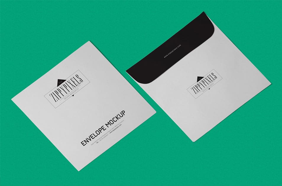 Free Envelope Mockup PSD In Isometric View