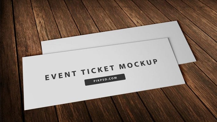Free Event Ticket Mockup PSD