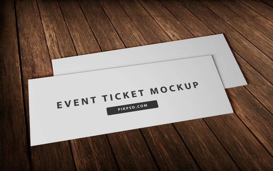 Free Event Ticket Mockup PSD
