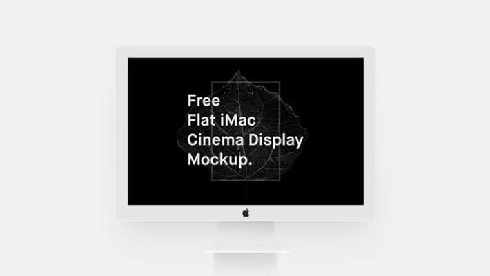 Free Flat iMac Mockup