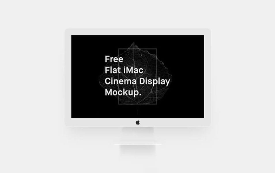 Free Flat iMac Mockup