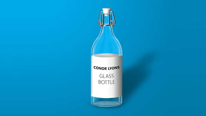 Free Glass Bottle Mockup PSD