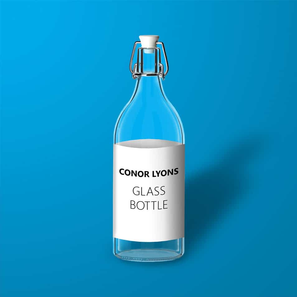 Free Glass Bottle Mockup PSD