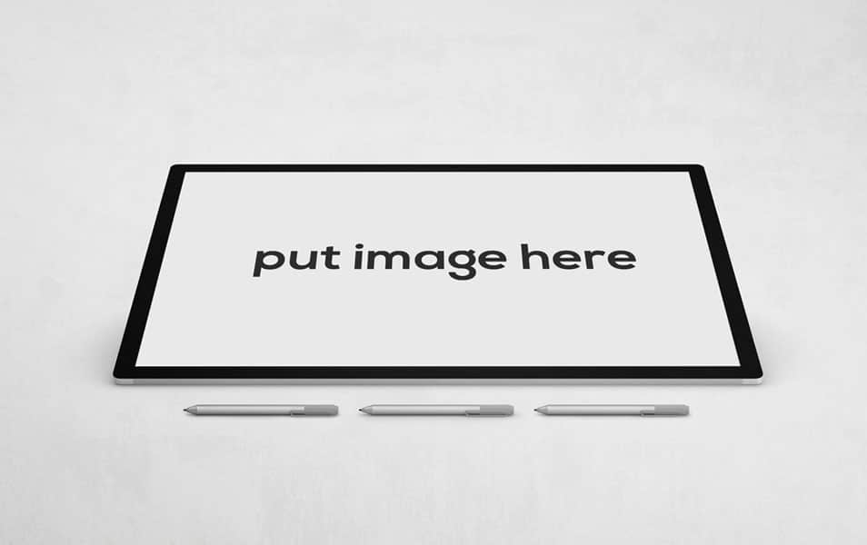 Free Graphic Screen Tablet Mockup PSD