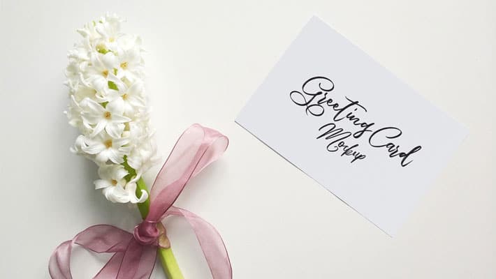 Free Greeting Card Mockup PSD