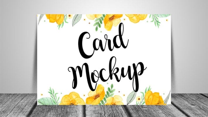 Free Greeting Card Mockup PSD