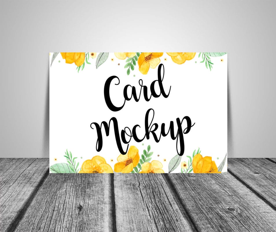 Free Greeting Card Mockup PSD