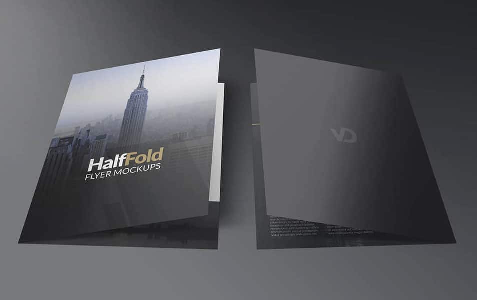 Free Half Fold Flyer Mockups