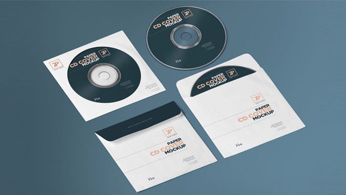 Free Isometric Paper CD Cover Mockup & CD Mockup Generator