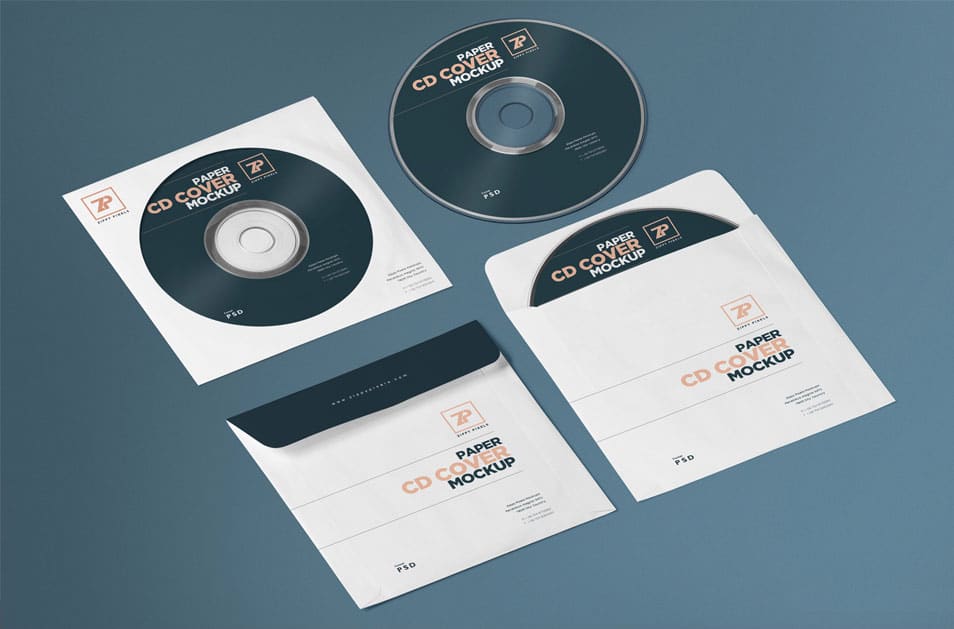 Free Isometric Paper CD Cover Mockup & CD Mockup Generator