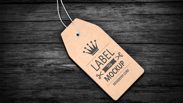 Free Label Tag Mockup PSD