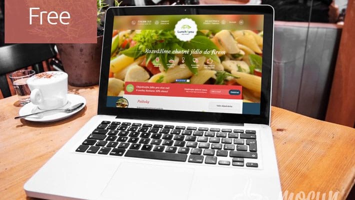 Free Macbook Pro Mockup Restaurant