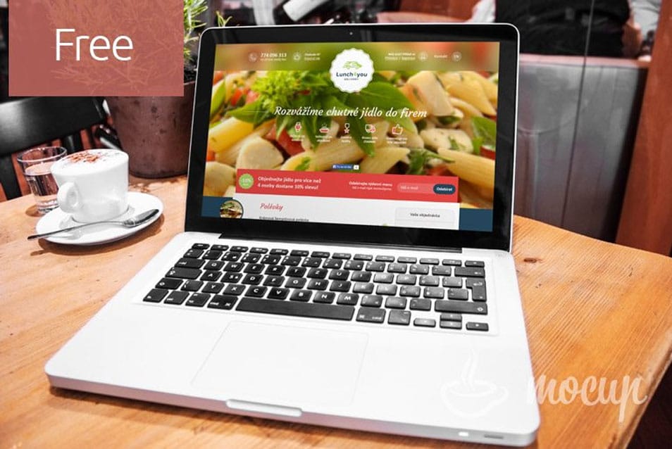 Free Macbook Pro Mockup Restaurant