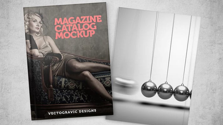 Free Magazine Catalog Mockup