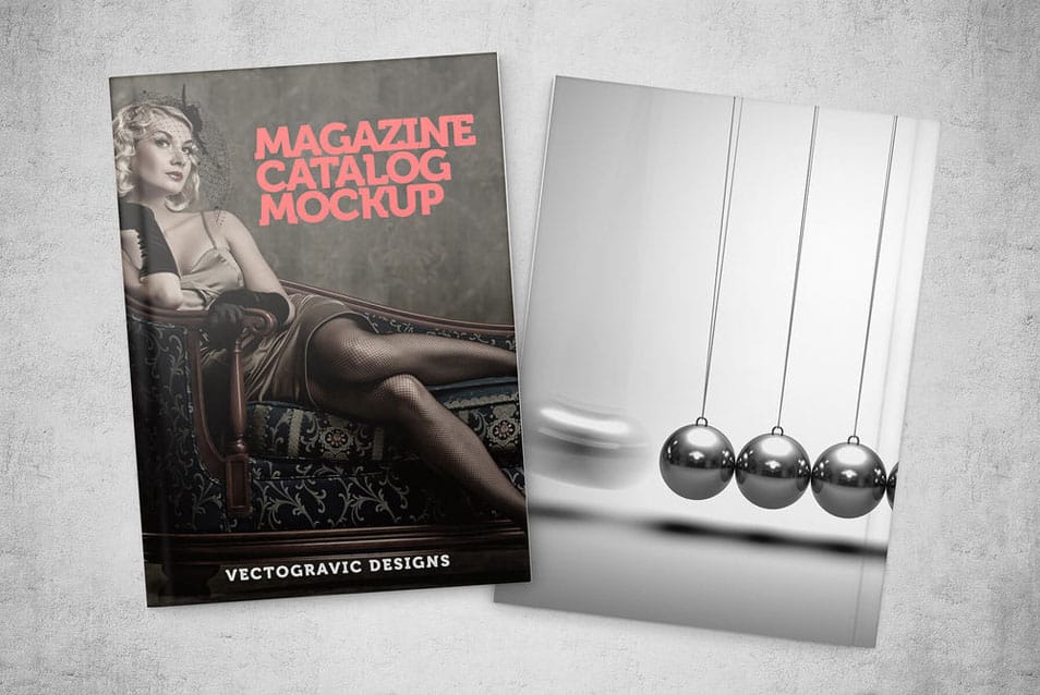 Free Magazine Catalog Mockup