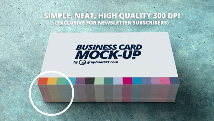 Free PSD Business Card Mockup