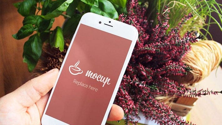 Free PSD iPhone 6 Mockup Home