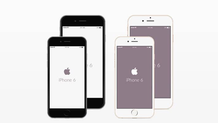 Free PSD iPhone 6 Mockups