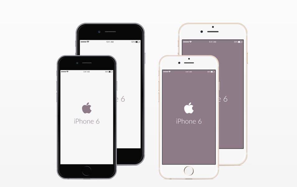 Free PSD iPhone 6 Mockups
