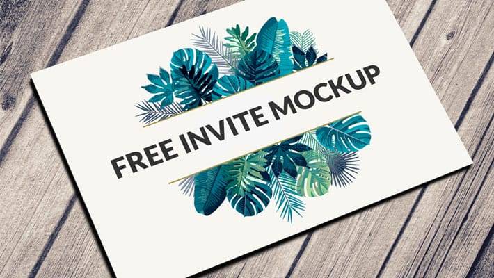 Free Postcard & Invitation Mockup PSD