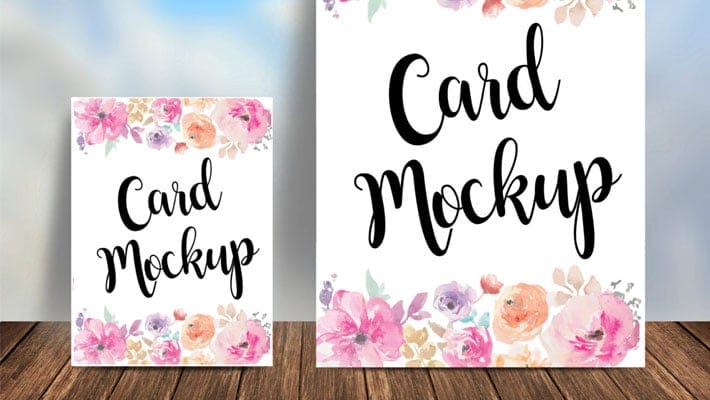 Free Postcard Mockup PSD