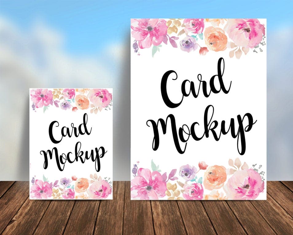 Free Postcard Mockup PSD