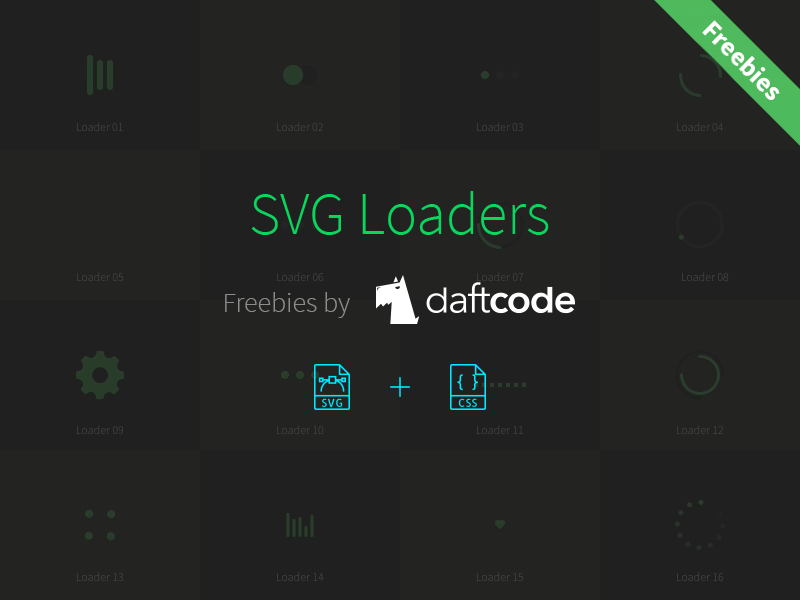 Free Pure HTML5 And CSS3 SVG Loaders