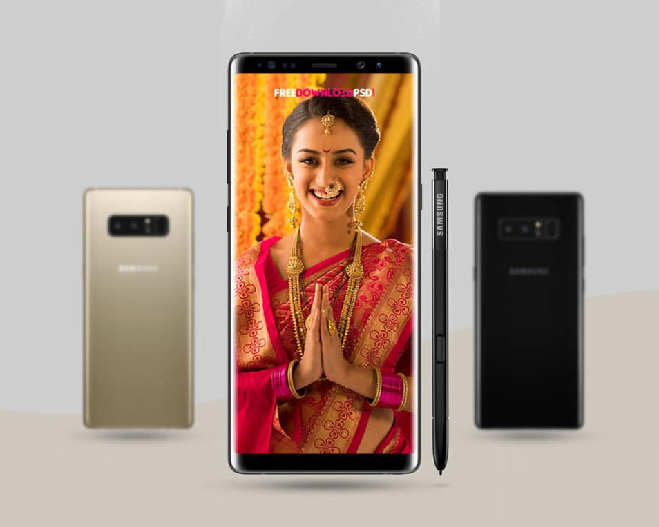 Free Samsung Galaxy Note 8 Mockup