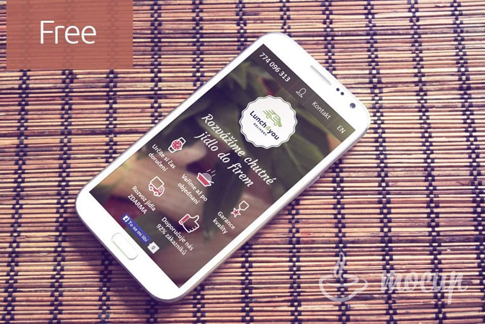 Free Samsung Note 2 PSD Mockup