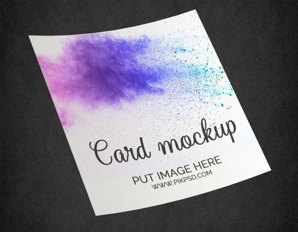Free Square Paper Flyer Poster Mockup