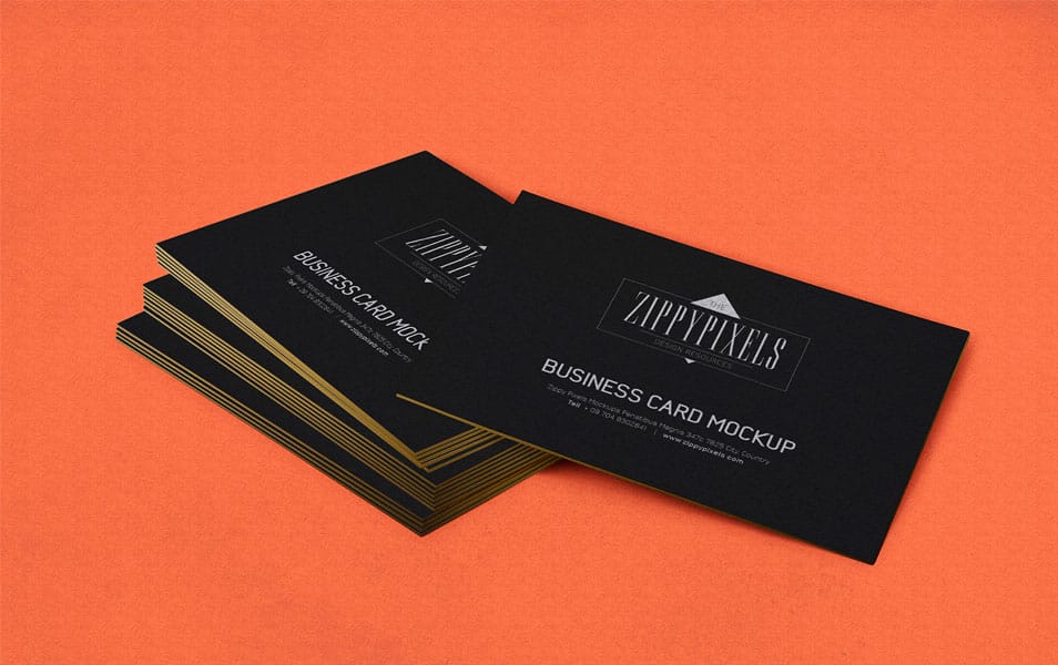 Free Stacked Business Card PSD Mockup