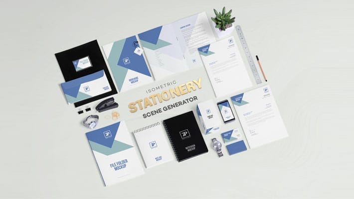 Free Stationery Mockup Scene Generator