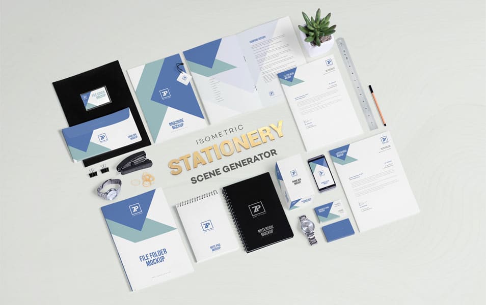Free Stationery Mockup Scene Generator