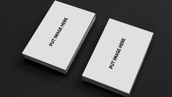 Free Vertical Business Card Mockup PSD