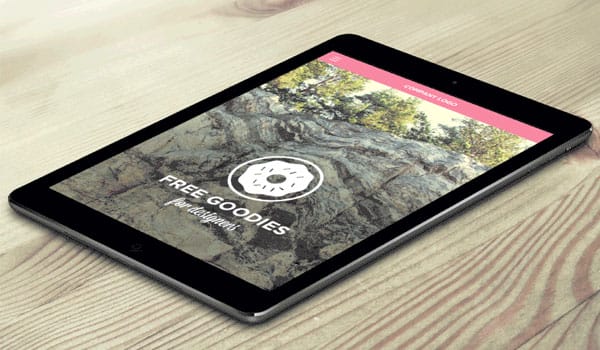 Free iPad Page Scroll Down Animation Mockup