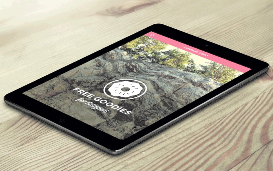 Free iPad Page Scroll Down Animation Mockup