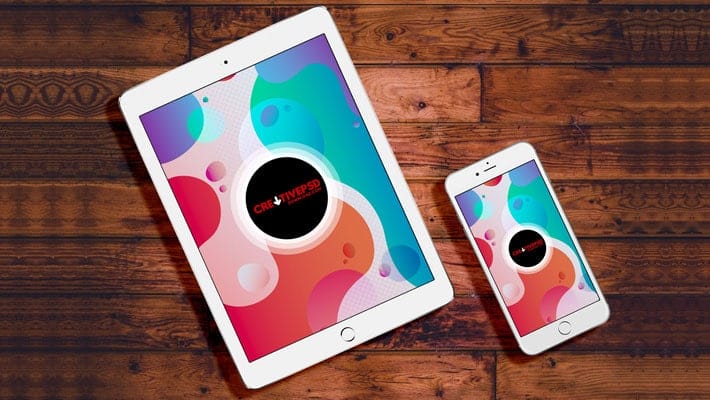 Free iPad and iPhone PSD Mockup