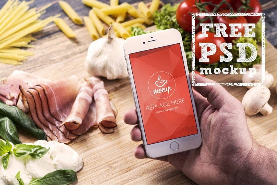 Free iPhone 6 Mockup Food