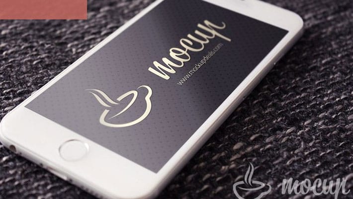 Free iPhone 6 PSD Mockup Couch