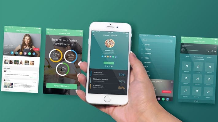 Free iPhone 6S Perspective Screen Mockup For App & Web Designs
