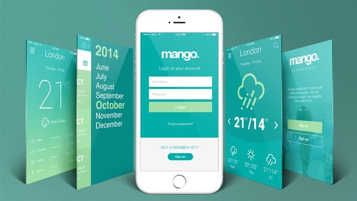 Free iPhone Perspective App Screen Mockup