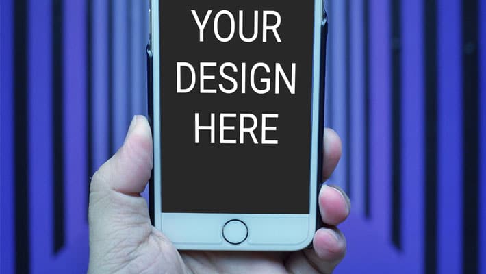 Frontal View White iPhone Mockup