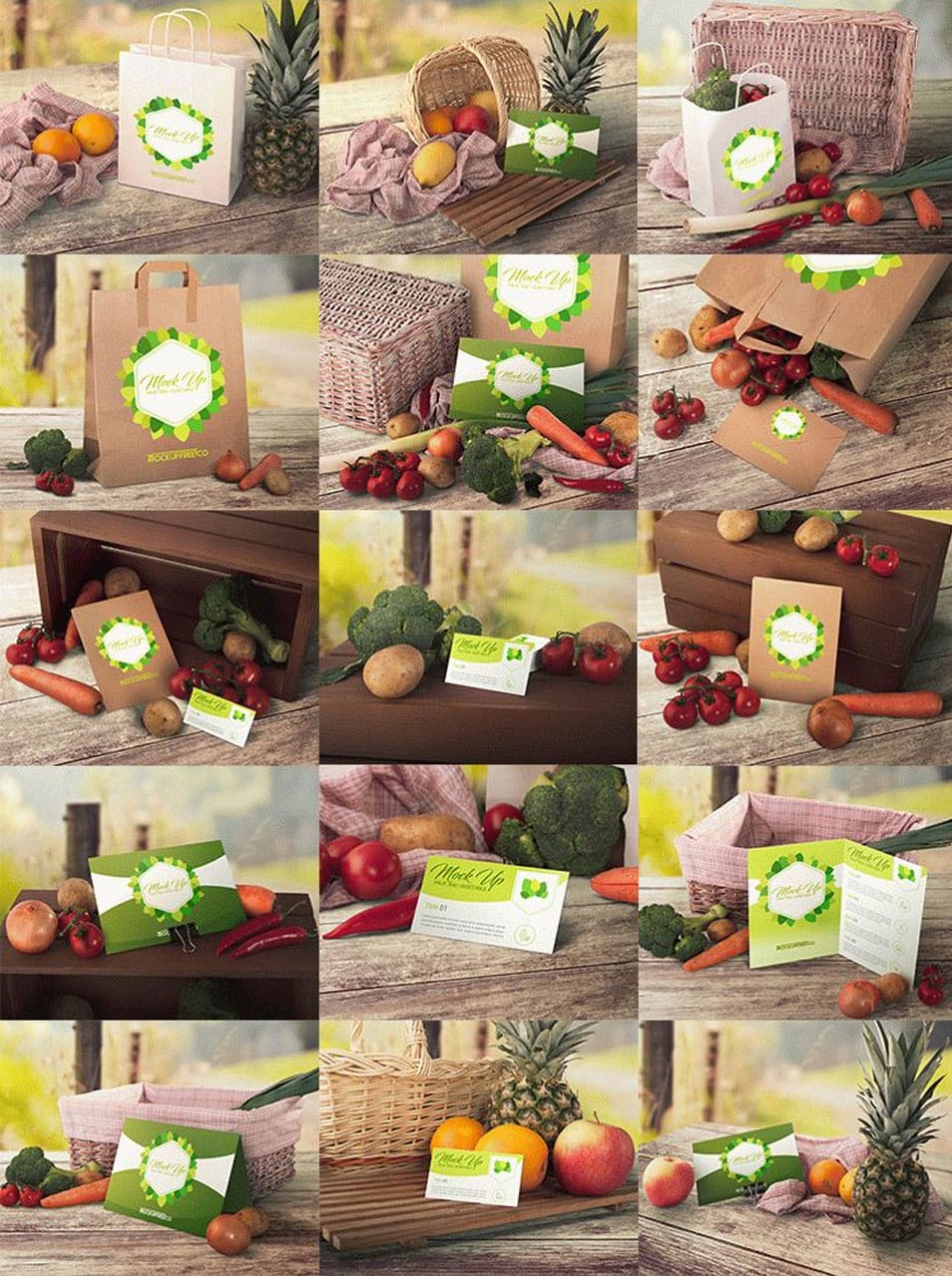Fruit and Vegetable Mockups