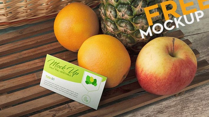 Fruit and Vegetable PSD Mockup