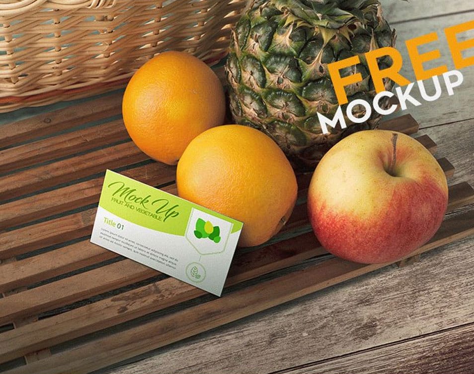 Fruit and Vegetable PSD Mockup